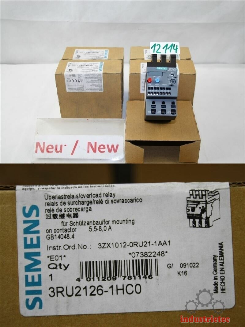 Siemens Ru Hc Overload Relay A Ueberlastrelais