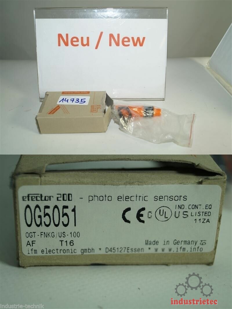 Ifm 0G5051 OGT FNKG US 100 Efector Photoelectric Sensor 58 50