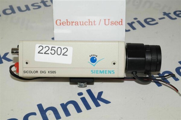 Siemens CCD-FARB-KAMERA SICOLOR DIG K505 2GF1117-8FA Industriekamera Überwachung