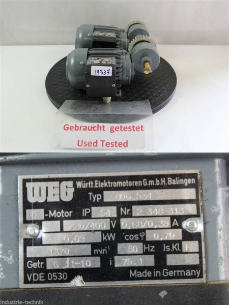 WEG  0,09 kw  18 min getriebemotor gearbox