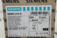 Siemens 5SM3 312-0 Fehlerstromschutzschalter 5SM3312-0  25A  2 pol