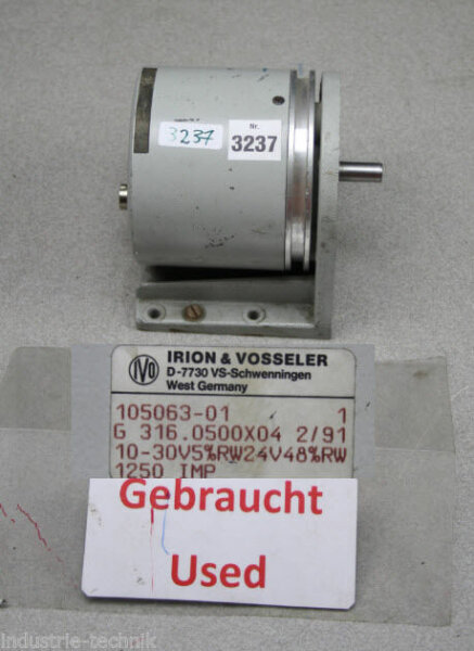 IRION & VOSSELER 105063-01 ENCODER Drehgeber 1250 IMP