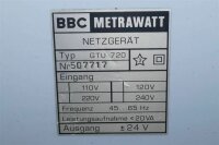 BBC Metrawatt Netzgerät GTU 720 Isolationsmessgerät