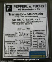 Pepperl fuchs transistor kleinrelais WE 70/EX2/A -V1