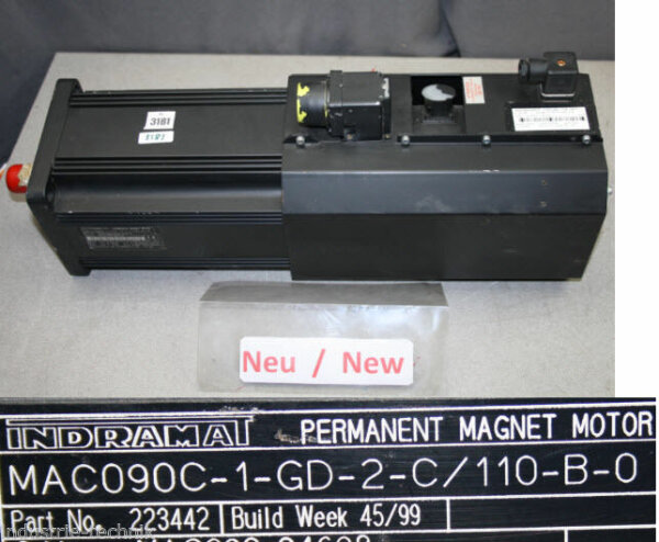 Indramat MAC090C Permanent Magnet MAC090C-1-GD-2-C/110-B-0 SERVOMOTOR