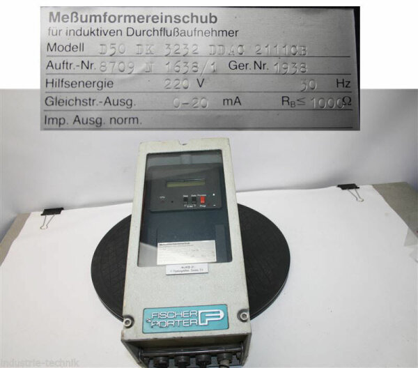 fischer porter D50 DK 3232 DDAC 2111CB MESSUMFORMEREINSCHUB  D50DK