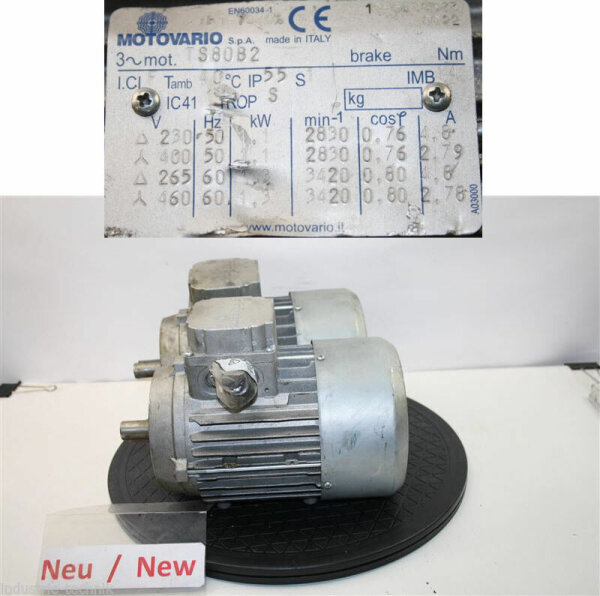 MOTOVARIO  1,1 KW   2830 min  Drehstrommotor  Elektromotor  TS80B2