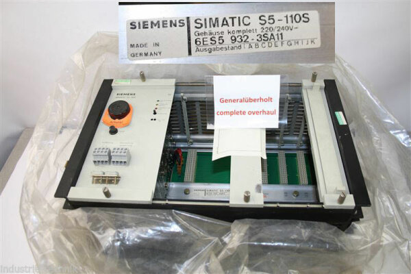 Siemens Simatic S5-110S = 6ES5110-3SA12 Rack mit Stromversorgung generalüberholt