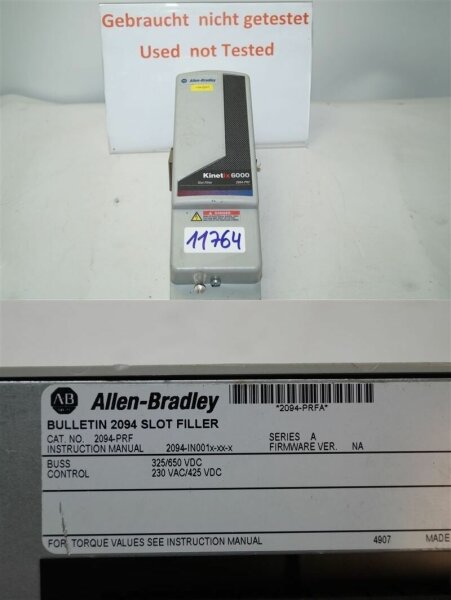 Allen bradley KINETIX 6000 2094 SLOT FILTER   2094-PRF