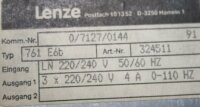 Lenze 4A  Umrichter typ 761 E6b or 761E6b inverter Frequenzumricht?er