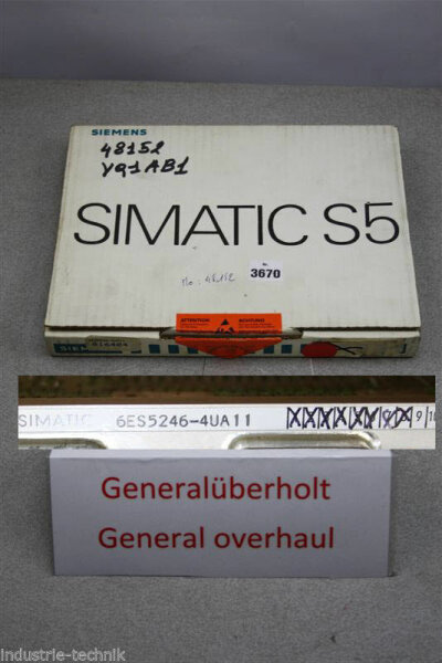 Siemens Simatic S5 IP246, 6ES5 246-4UA11 , 6ES5246-4UA11 generalüberholt