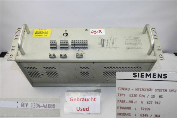 siemens POWER SUPPLY 6EV 1334-4AK00 6EV1334-4AK00