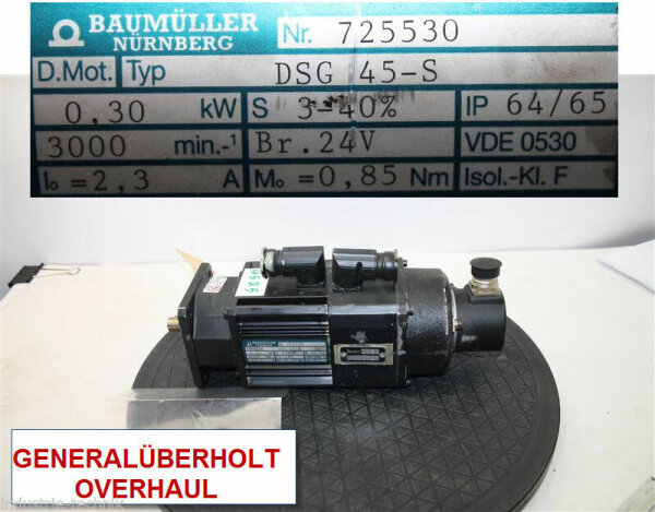 Baumueller DSG 45-S   DSG45-S  Servomotor BAUMÜLLER