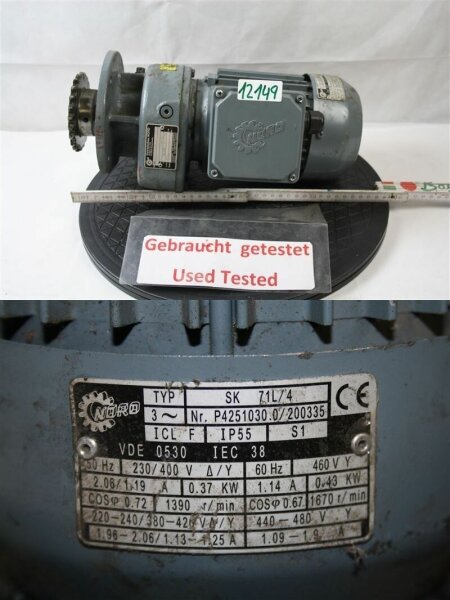 Nord  0,37kw  127 min   getriebemotor sk 71L-4   Gearbox  sk 71L