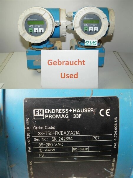 Endress Hauser promag 33F  33FT50-FK1BA31A21A FLOWMETER Durchflussmessgerät