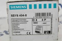 Siemens  5SY6 404-8 Leitungsschutzschalter Circuit Breaker 5SY6404-8     D4