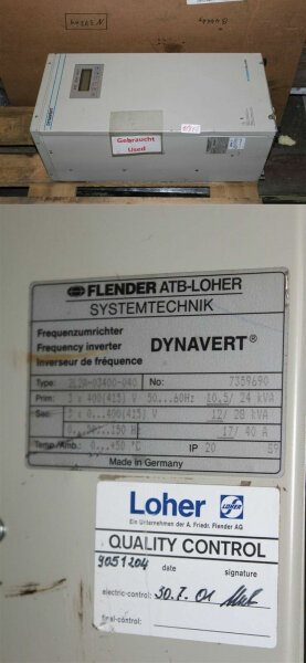 Flender 2L2A-03400-040 Frequenzumrichter dynavert loher