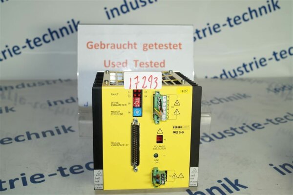 Berger Lahr Servo Motor Controller WS5-9.08100    64690810003   WS5-908100