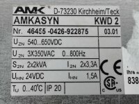 AMK AMKASYN KWD 2 Servo Drive KWD2