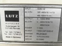 LUTZ Aufzüge 14.F5 G1E-3A00 Frequenzumrichter 11 KVA