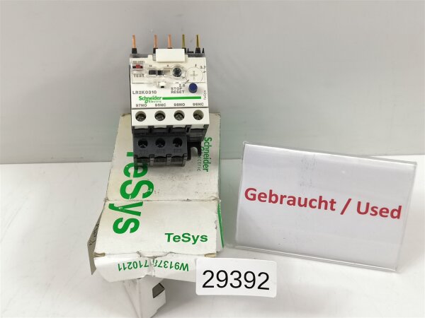TeSys Schneider Electric LR2 K0310 Motorschutzrelais Relais 023049