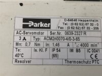 Parker ACM2n0070-4/0-3-65 AC-Servomotor 001219
