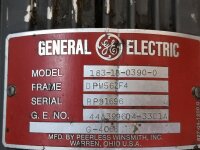 GENERAL ELECTRIC 183-18-0390-0 DC Servomotor