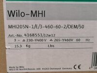 WILO MHI205N-1/E/3-460-60-2/OEM/50 Hochdruckpumpe Kreiselpumpe wasserpumpe