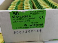 50 x Stück wieland WKN16 SL/U/V0 Schutzleitklemme 57.516.9055.0 16 qmm