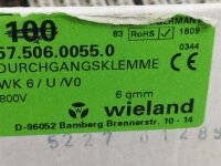 73 x Stück wieland WK 6/U/V0 Durchgangsklemme 57.506.0055.0 6 qmm