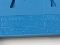 98 STÜCKE Weidmüller IDU 1.5N BL 1,5mm² 1792550000 Reihenklemme Durchgangsklemme