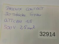 30 STÜCKE Phoenix Contact QTTCBU 1,5 Reihenklemme Durchgangsklemme 500V 2,5mm² Grau