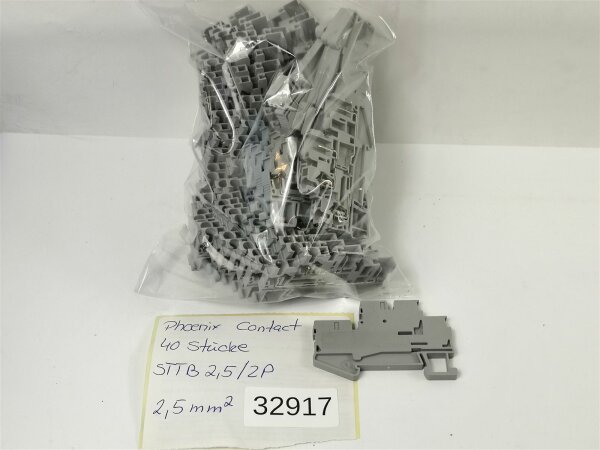 40 STÜCKE Phoenix Contact STTB2,5/2P Reihenklemme Durchgangsklemme 2,5mm² Grau