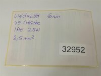 49 STÜCKE Weidmüller IPE 2,5N 2,5mm² Reihenklemme Durchgangsklemme Grün