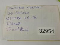 36 STÜCKE Phoenix Contact QTTCBU 1,5-PE 2,5mm² Reihenklemme Durchgangsklemme Grün-Gelb