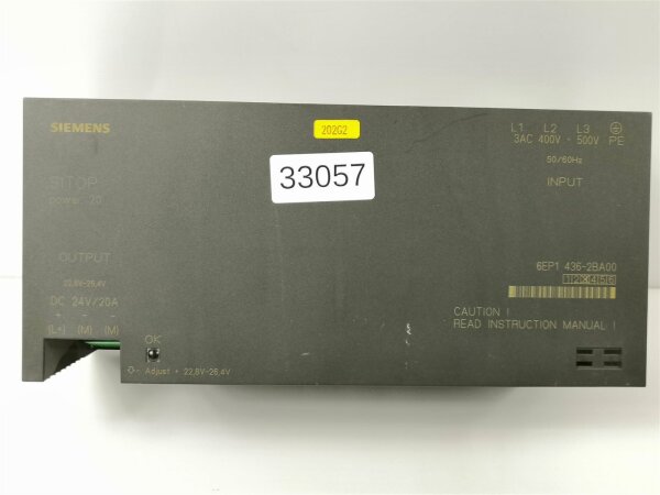 Siemens SITOP power 20 6EP1436-2BA00 Power Supply