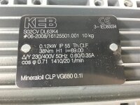 KEB 0,12 KW 20 min Getriebemotor S02CV DL63K4 Gearbox