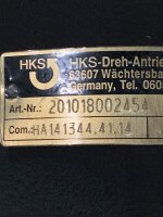 HKS-Dreh-Antriebe 201018002454 Schwenkmotor Hydraulikmotor