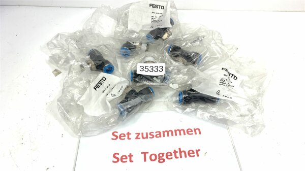 INHALT 7 Stk FESTO QST-1/2-12 T-Steck-Verschraubung 153115