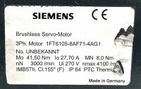 Siemens 1FT6105-8AF71-4AG1 Brushless Servomotor Servo-Motor