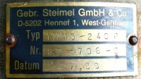 Gebr. Steimel TM10-240P Lebensmittelpumpe Pumpe