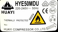 HUAYI HYE50MDU Kompressor Verdichter Kühlkompressor 220-240V 50Hz
