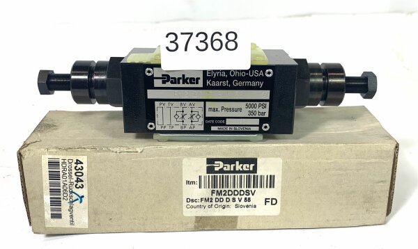 Parker FM2 DD D S V 55 FM2DDDSV55 Drosselrückschlagventil Ventil