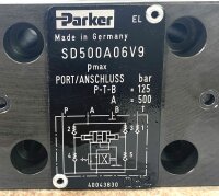 Parker SD500A06V9 Hydraulikventil Ventil Parker SD500A06V