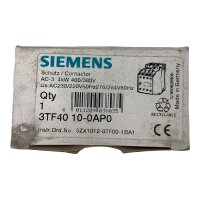 SIEMENS 3TF40 10-0AP0 Schütz Contactor