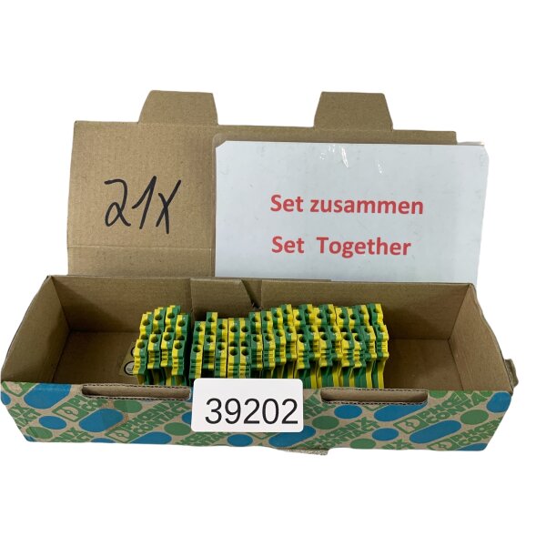 SET INHALT 21 STÜCK Phoenix Contact USLKG 2,5 Durchgangsklemme Reihenklemme Klemme 39286714