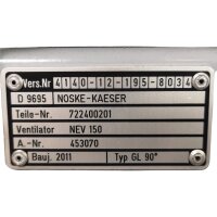 NOSKE-KAESER GL90 NEV 150 Gebläse 60 Hz