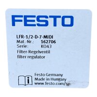 FESTO LFR-1/2-D-7-MIDI Filter Regelventil Ventil 162706