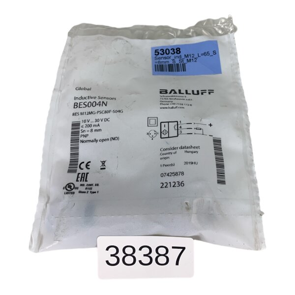 BALLUFF BES004N BES M12MG-PSC80F-S04G induktiver Sensor