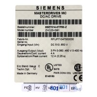 Siemens MASTERDRIVES MC 6SE7014-0TP50-Z